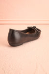 Premier Black Ballerina Shoes w/ Crystal Studded Bow | Boutique 1861 back view