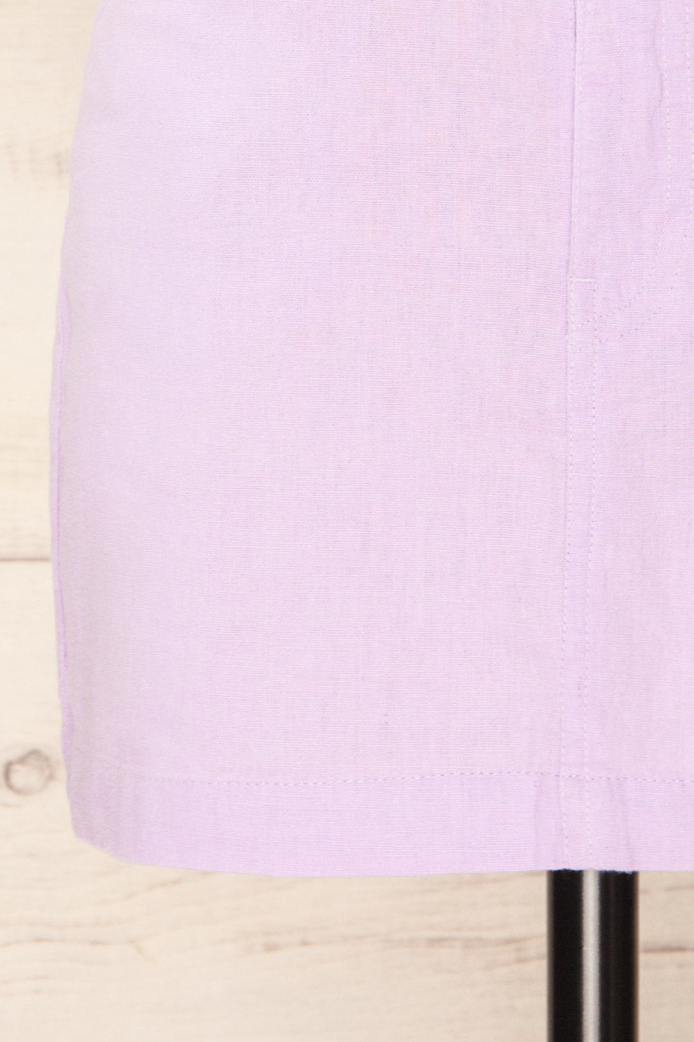 Pretoria Lilac Linen Mini Skirt | La petite garçonne bottom 