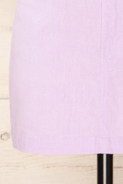 Pretoria Lilac Linen Mini Skirt | La petite garçonne bottom