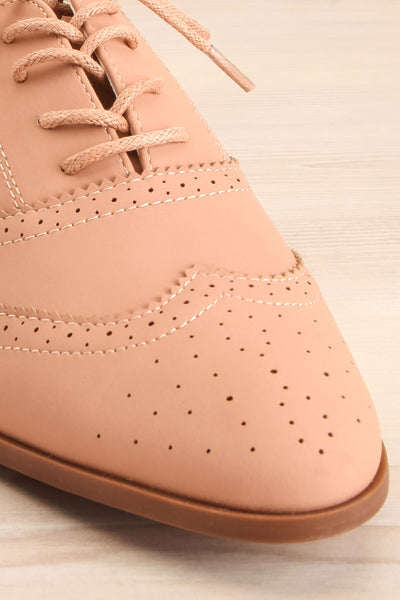 Prevot Quartz Pink Lace-Up Brogue Shoes | La Petite Garçonne 5