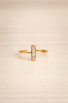 Primum Minimalist Golden & Crystal Ring | La Petite Garçonne 4