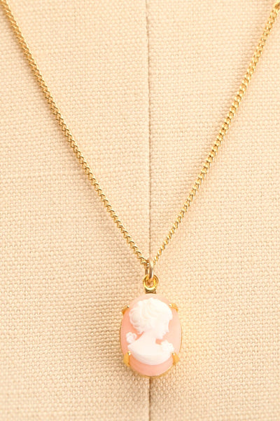 Princess Margaret Cameo Gold Pendant Necklace | Boutique 1861 close-up