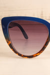 Procul Bleu Large Blue Cat-Eye Sunglasses close-up | La Petite Garçonne