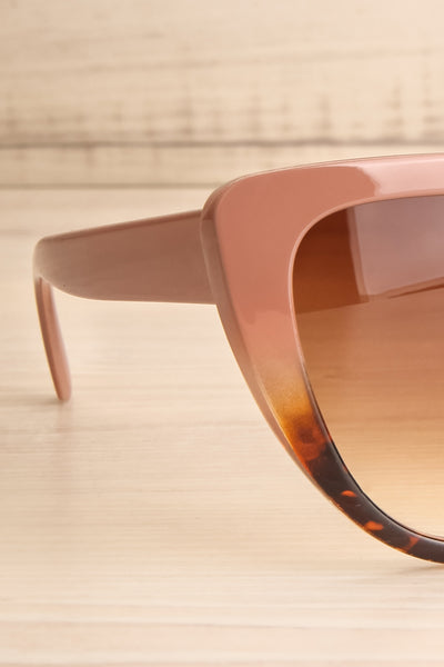 Procul Rose Large Pink Cat-Eye Sunglasses side close-up | La Petite Garçonne
