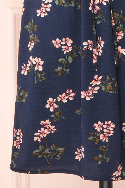 Proszowice Navy Floral Short Drawstring Dress | Boutique 1861skirt