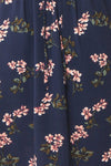 Proszowice Navy Floral Short Drawstring Dress | Boutique 1861 fabric