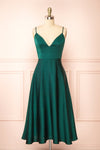 Prudence Green Tie-Back Midi Dress | Boutique 1861 front view