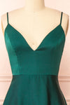 Prudence Green Tie-Back Midi Dress | Boutique 1861 front close-up
