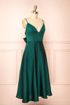 Prudence Green Tie-Back Midi Dress | Boutique 1861 side view