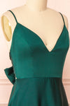 Prudence Green Tie-Back Midi Dress | Boutique 1861 side close-up