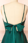 Prudence Green Tie-Back Midi Dress | Boutique 1861 back close-up