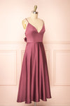 Prudence Mauve Tie-Back Midi Dress | Boutique 1861 side view