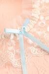 Prunette Lace Bridal Garter w/ Bow | Boudoir 1861 close-up