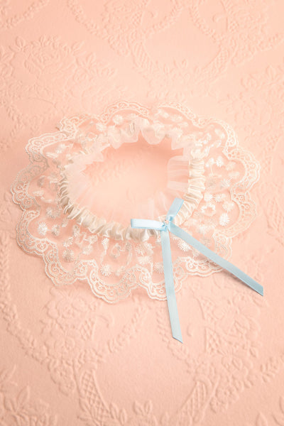 Prunette Lace Bridal Garter w/ Bow | Boudoir 1861