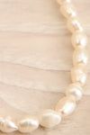 Ptolemea Gold Fresh Water Pearl Necklace | La petite garçonne flat close-up