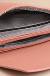 Puppis Blush Textured Faux-Leather Handbag | La petite garçonne inside close-up