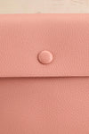 Puppis Blush Textured Faux-Leather Handbag | La petite garçonne front close-up