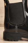 Pupukea Black Rain Boots | La Petite Garçonne side back close-up