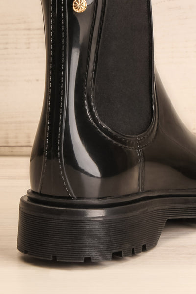 Pupukea Black Rain Boots | La Petite Garçonne back close-up
