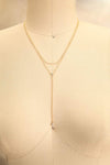 Putril Gold Two Layer Necklace w/ Chain Pendant | La petite garçonne