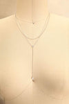 Putril Silver Two Layer Necklace w/ Chain Pendant | La petite garçonne
