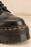 8053 Quad Black Polished Smooth | Platform Shoes front close-up