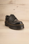 8053 Quad Black Polished Smooth | Platform Shoes front view