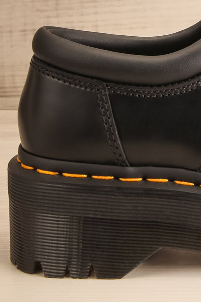 8053 Quad Black Polished Smooth | Platform Shoes side back view