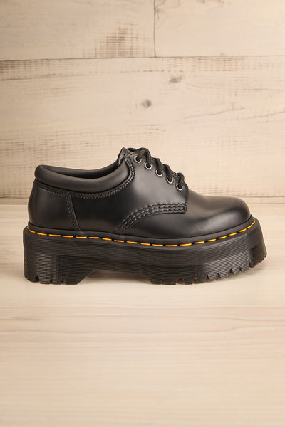 8053 Quad Black Polished Smooth | Platform Shoes side view