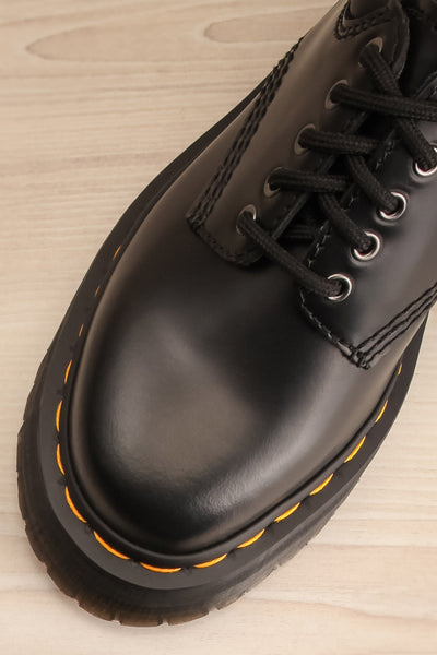 8053 Quad Black Polished Smooth | Platform Shoes flat close-up