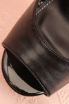 Quando Black Platform Heeled Sandals | La petite garçonne flat close-up
