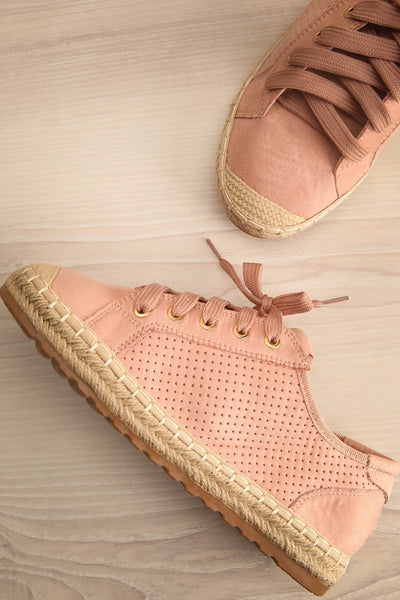 Quentin Tendresse Pink Laced Jute Sneaker Shoes | La Petite Garçonne 1