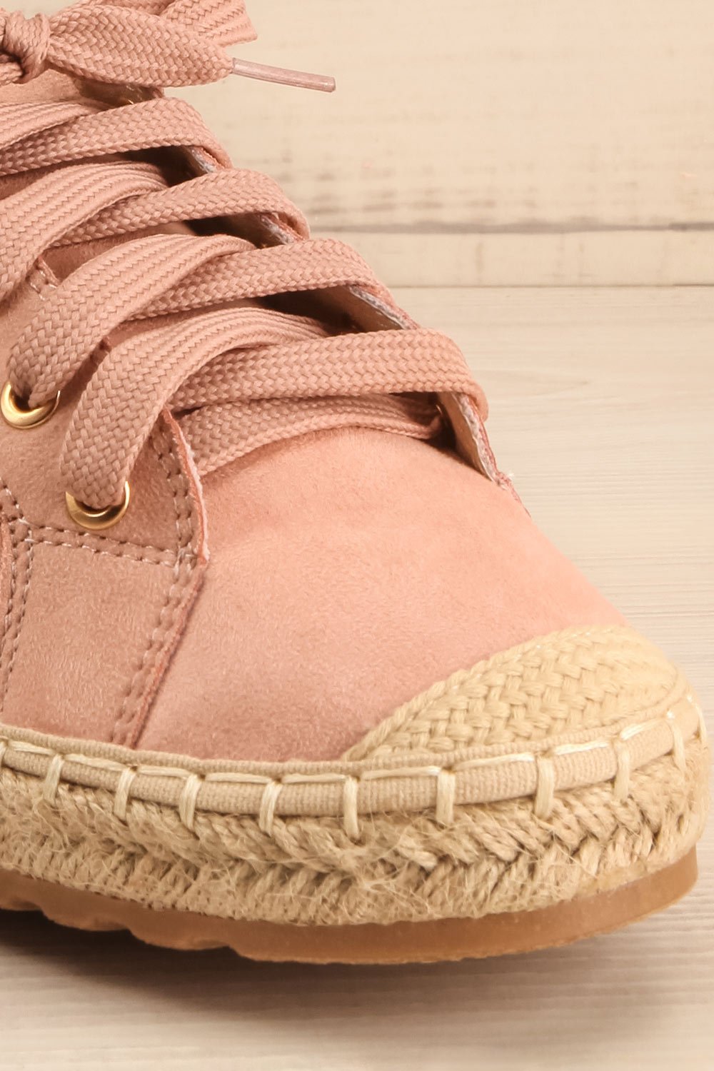 Quentin Tendresse Pink Laced Jute Sneaker Shoes | La Petite Garçonne 5