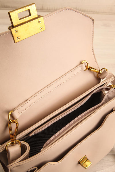 Questio Beige | Top Handle Crossbody Handbag inside view