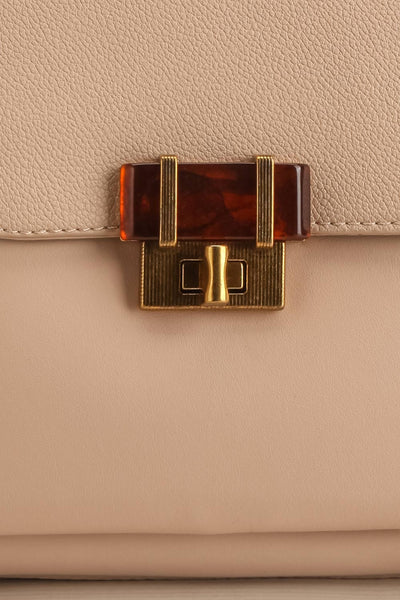 Questio Beige | Top Handle Crossbody Handbag front close-up