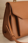 Questio Caramel Top Handle Crossbody Handbag | La petite garçonne side close-up