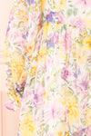 Quinnie Shimmery Floral Midi Dress | Boutique 1861 sleeve