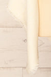 Raccourci Cream Herringbone Pattern Scarf | La petite garçonne bottom