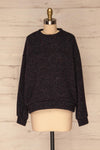 Rachelle Oversized Navy Knit Sweater | La petite garçonne front view