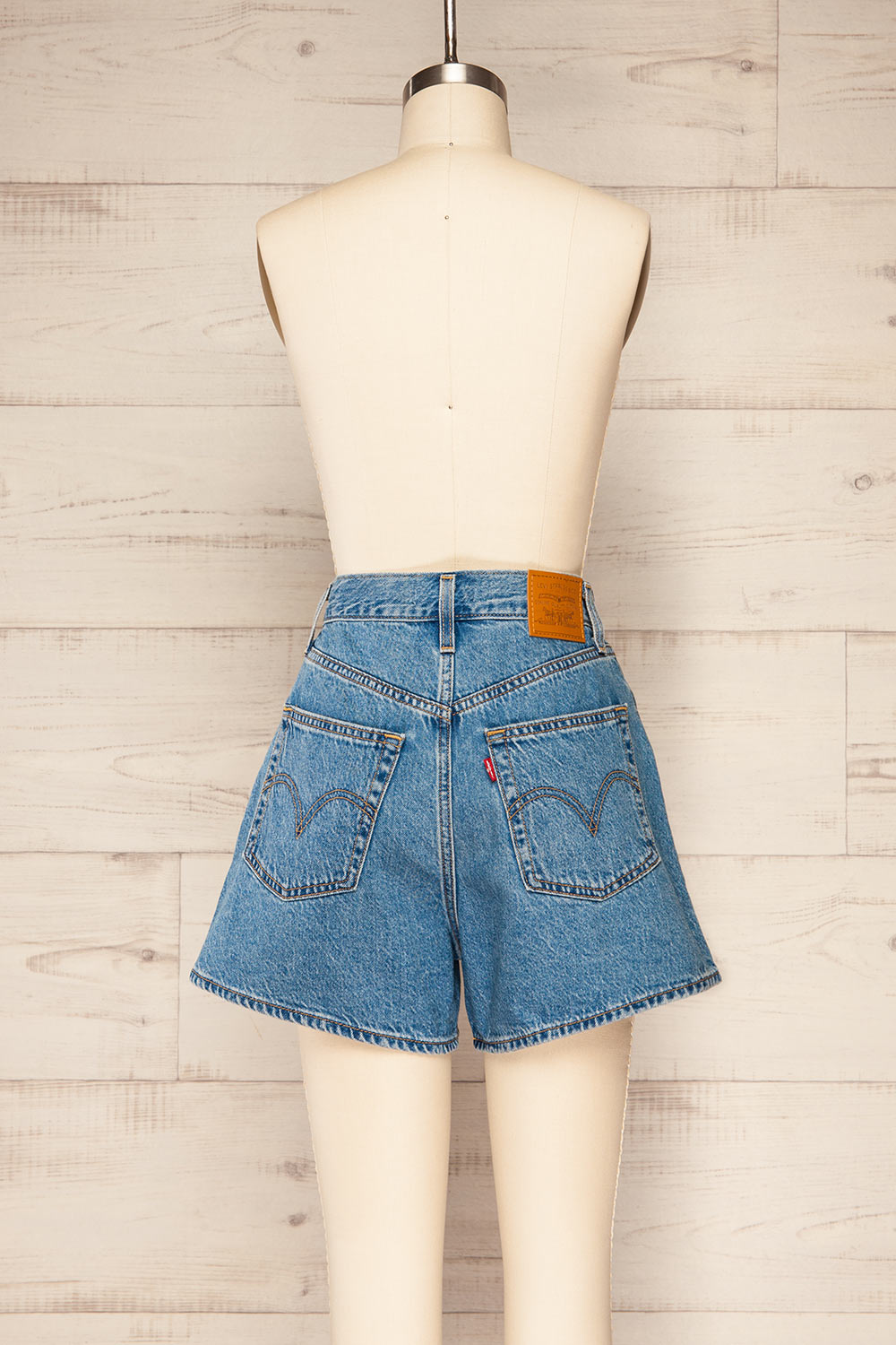 Radovich High-Waisted Denim Shorts | La petite garçonne back view 