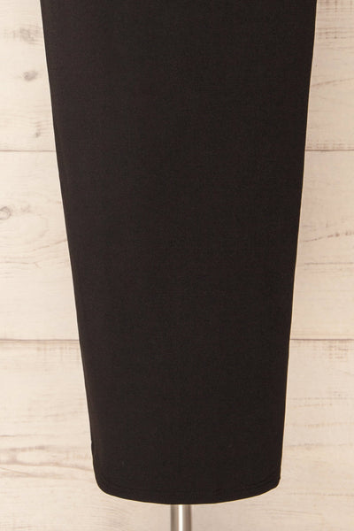 Raelyn Black Fitted Midi Dress w/ Rhinestone Detail | La petite garçonne bottom