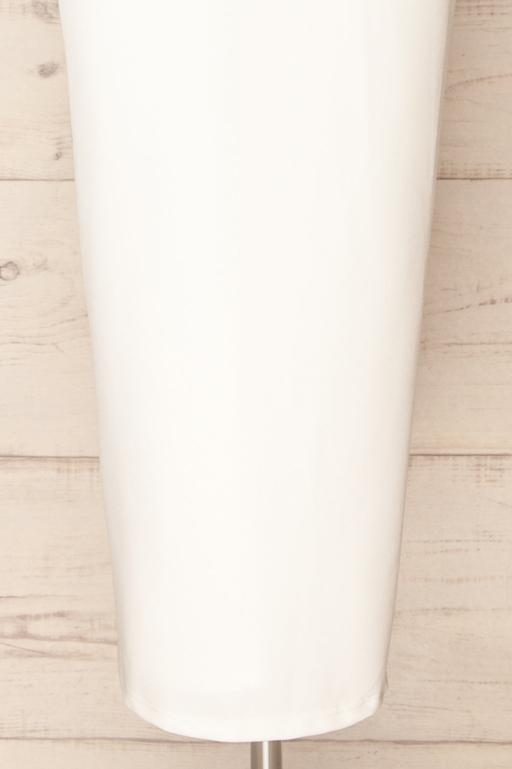 Raelyn White Fitted Midi Dress w/ Rhinestone Detail | La petite garçonne bottom 