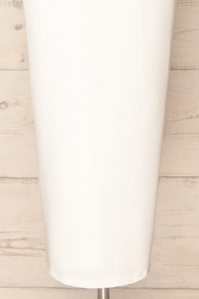 Raelyn White Fitted Midi Dress w/ Rhinestone Detail | La petite garçonne bottom