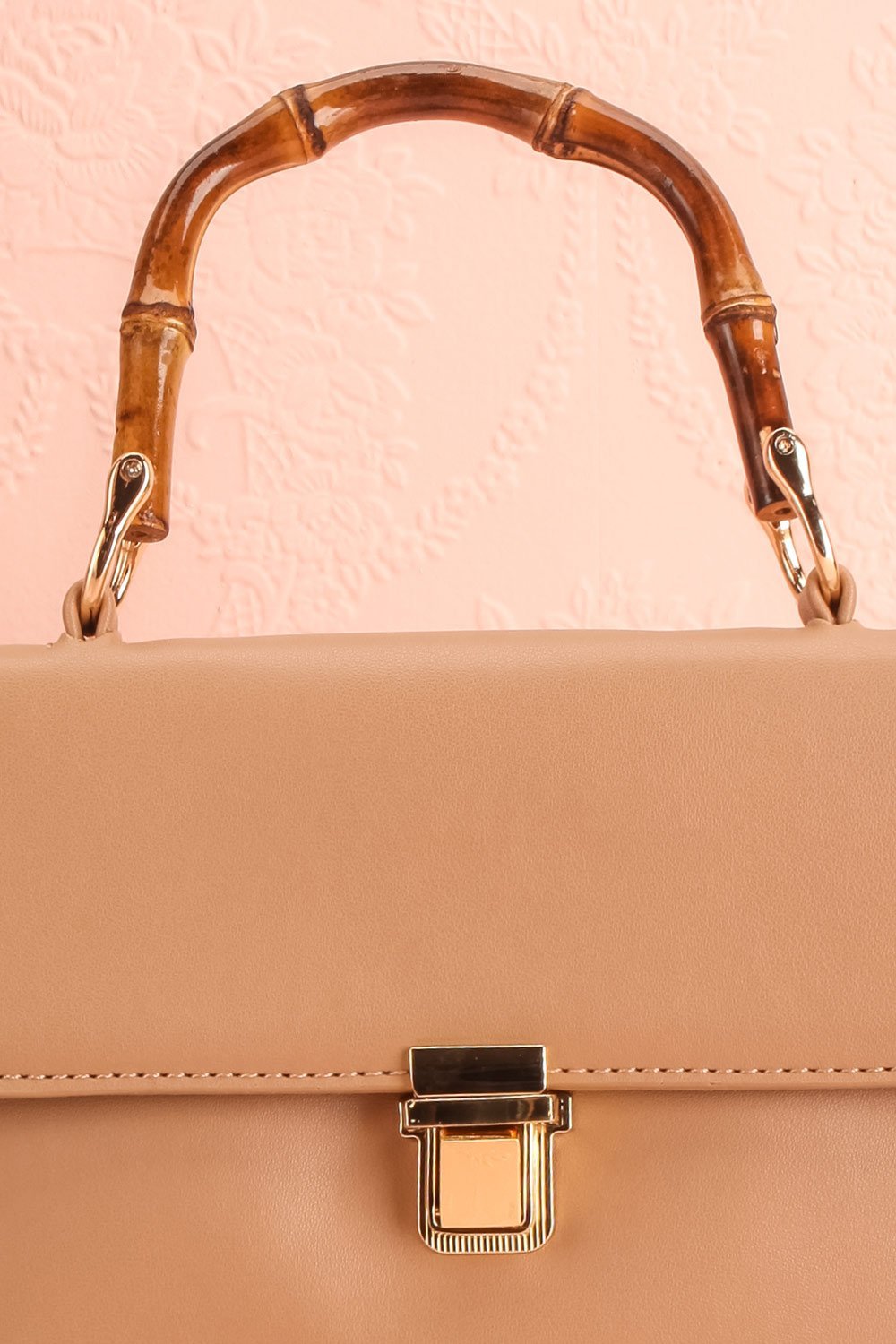 Ragga Sable Beige Purse with Bamboo Handle | Boutique 1861 3