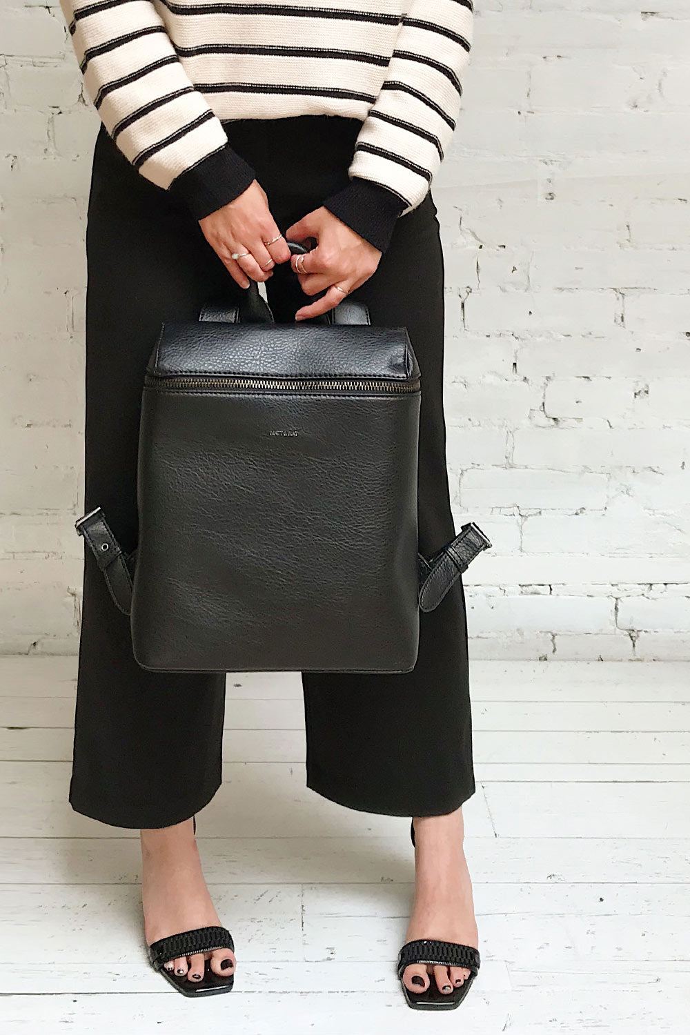 Lakonia Black Heeled Sandals on model | La Petite Garçonne Chpt. 2 2