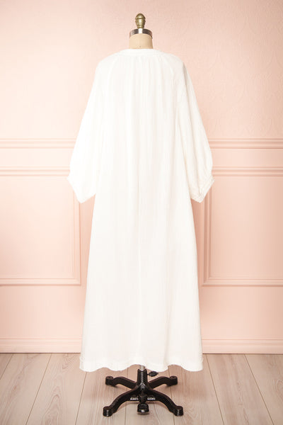 Raisa Ivory Shift Midi Dress | Boutique 1861 back view