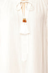 Raisa Ivory Shift Midi Dress | Boutique 1861 fabric
