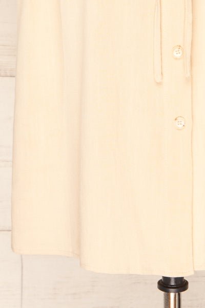 Rajgrod Faux Linen Midi Collared Dress | La petite garçonne back close-up