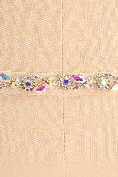 Rajni Iridescent Crystal Ribbon Belt | Boudoir 1861 close-up
