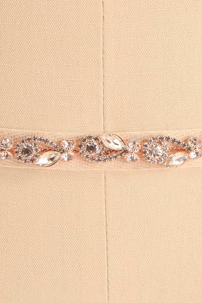 Rajni Rosegold Crystal Ribbon Belt | Boudoir 1861 close-up
